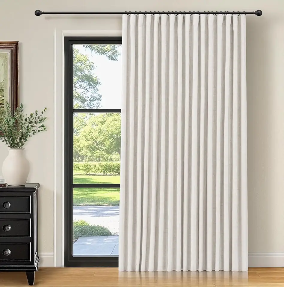 Shades for Sliding Glass Doors: 7 Top Picks 3 INOVADAY Linen-Textured Blackout Curtain — Beige