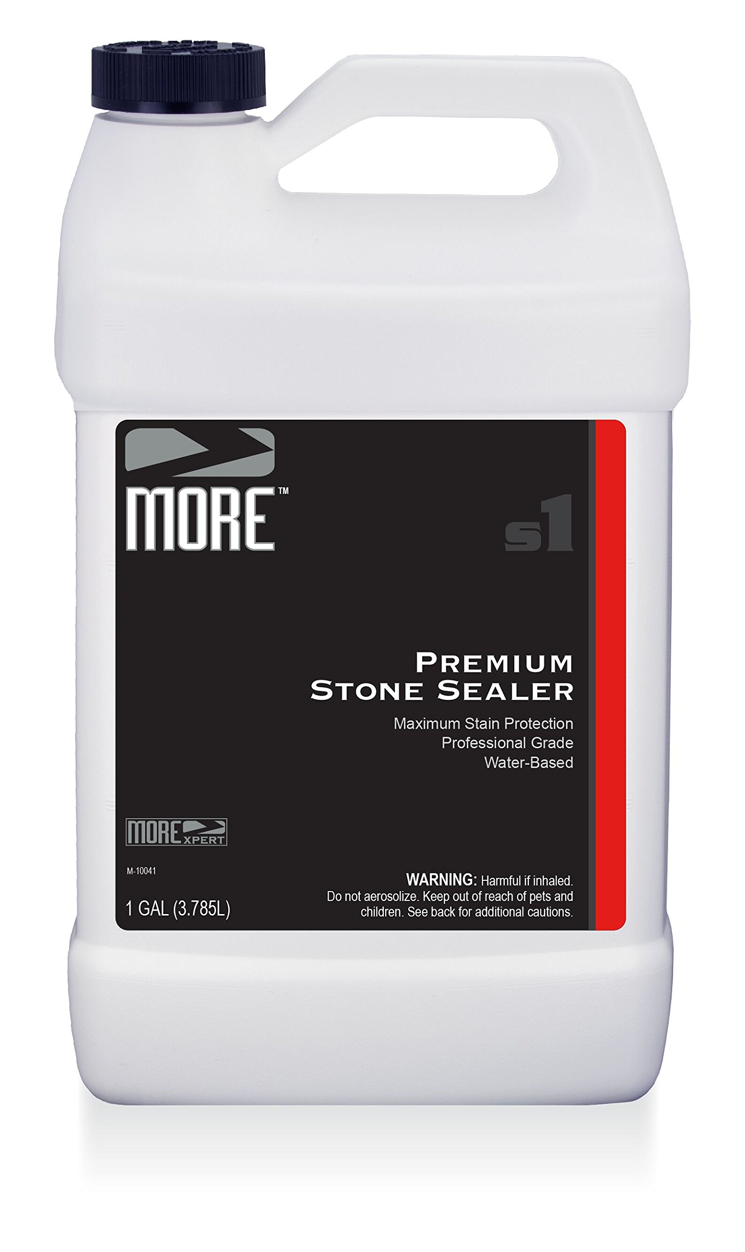 MORE Premium Stone Sealer - Water-Based Protectant - Granite, Marble, Concrete & Grout Sealer - for Indoor & Outdoor Use - Protects Against Oil, Water-Based Stains - Unscented - Gallon (128oz)