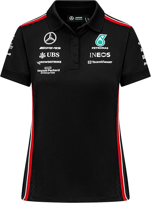 Mercedes AMG Petronas Formula One Team - Womens 2023 Team Polo - Black - Size: L