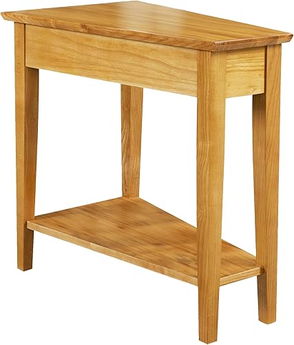 Leick Home 10074-DS - Mesa auxiliar reclinable con plataforma con estante, color arena del desierto