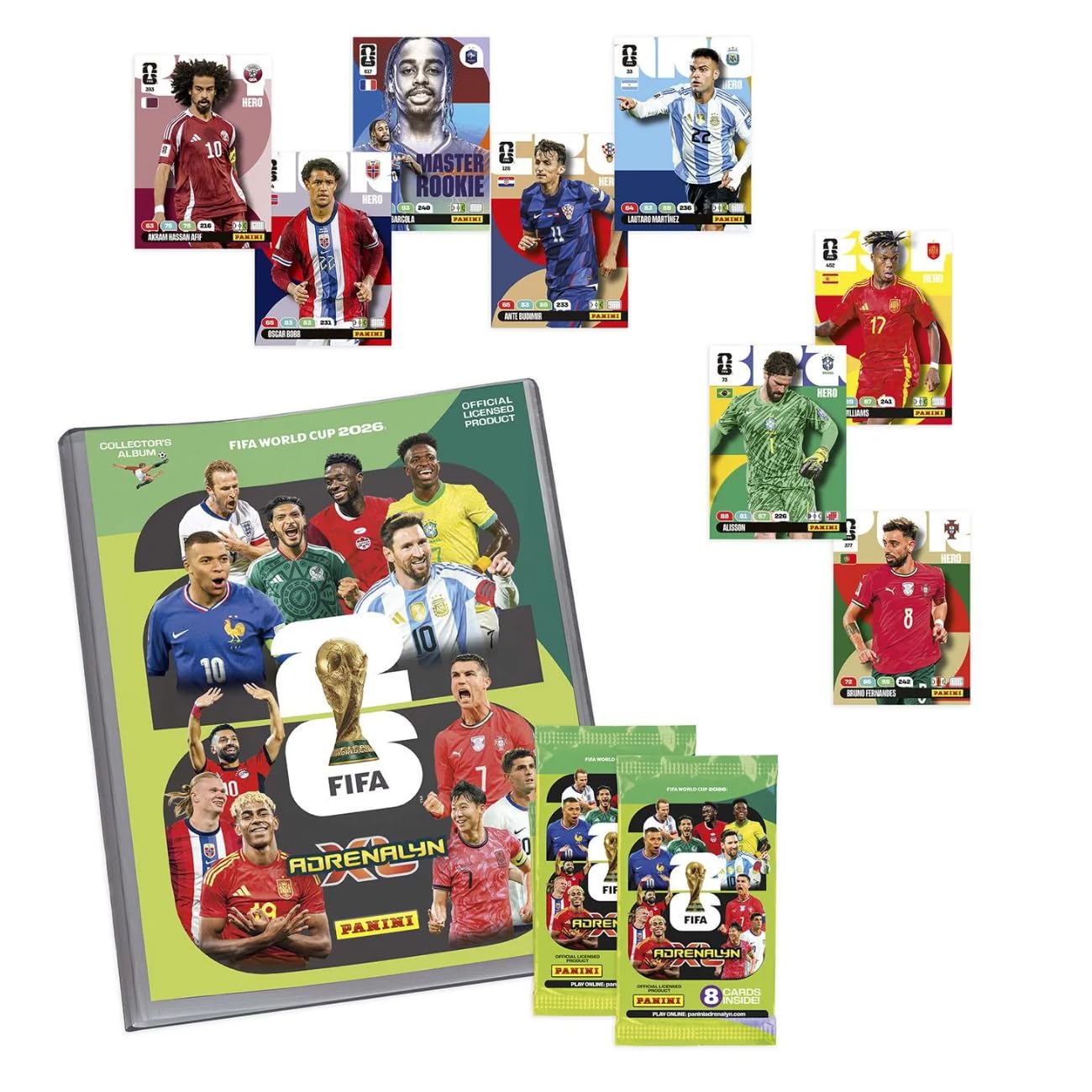 Album Adrenalyn XL World 2026 | Megapack Lancio Adrenalyn FIFA World Cup 2026 con carte da calcio, raccoglitore e buste | Album di carte Calcio Coppa del Mondo Panini