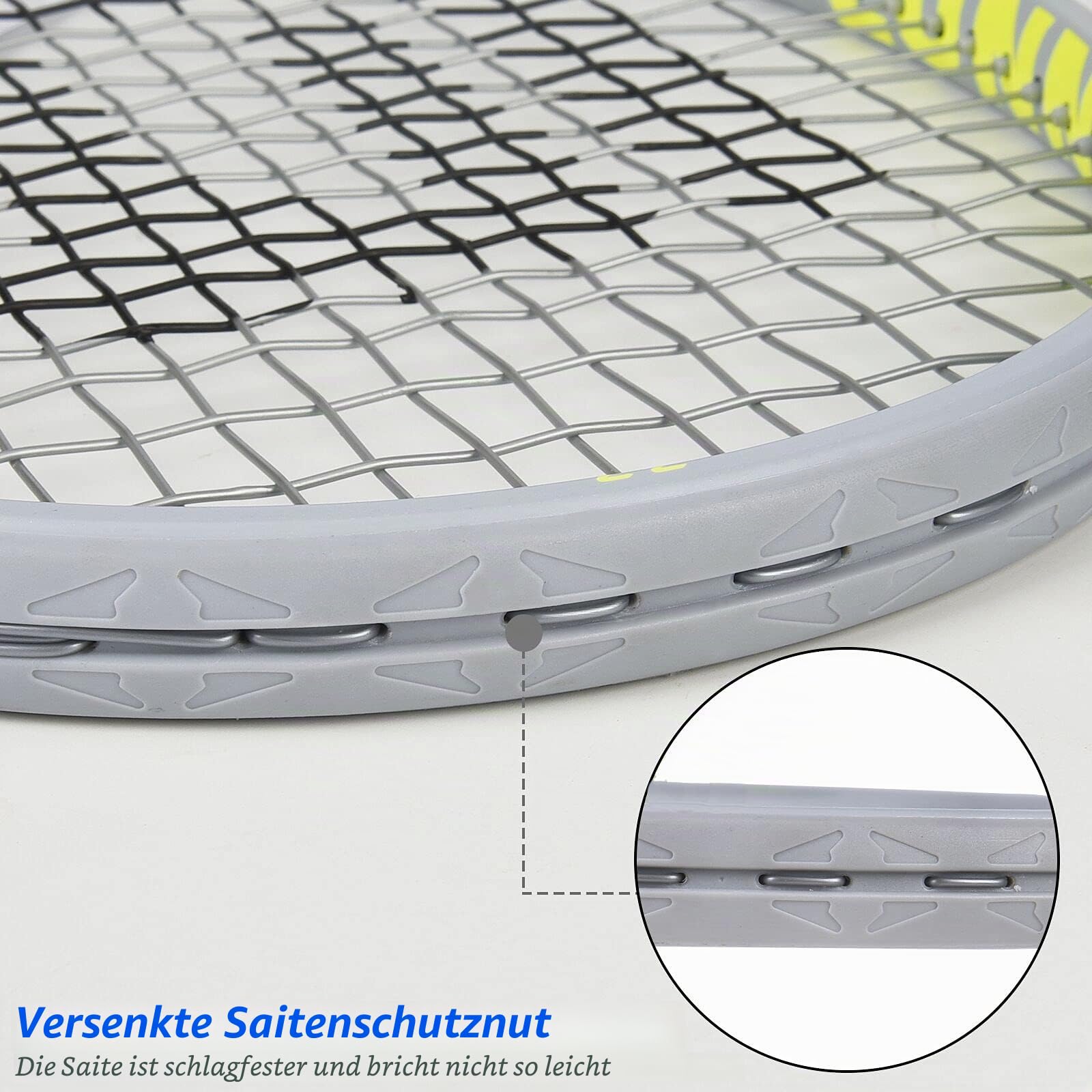27 Zoll Tennisschläger für Erwachsene, 2 Tennisschläger mit Hülle,Geeignet für Damen Herren Anfänger und Fortgeschrittene