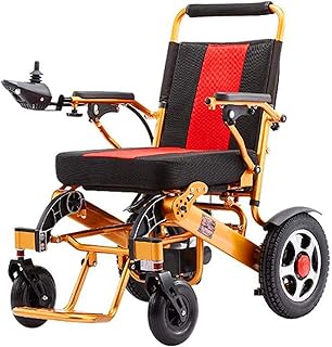 Sillas de ruedas eléctricas para adultos Plegar y Premium Travel plegable Silla de ruedas eléctrica, ligero todo terreno potencia Vespa, Pesado, Presidente de doble alimentación del motor for todas la