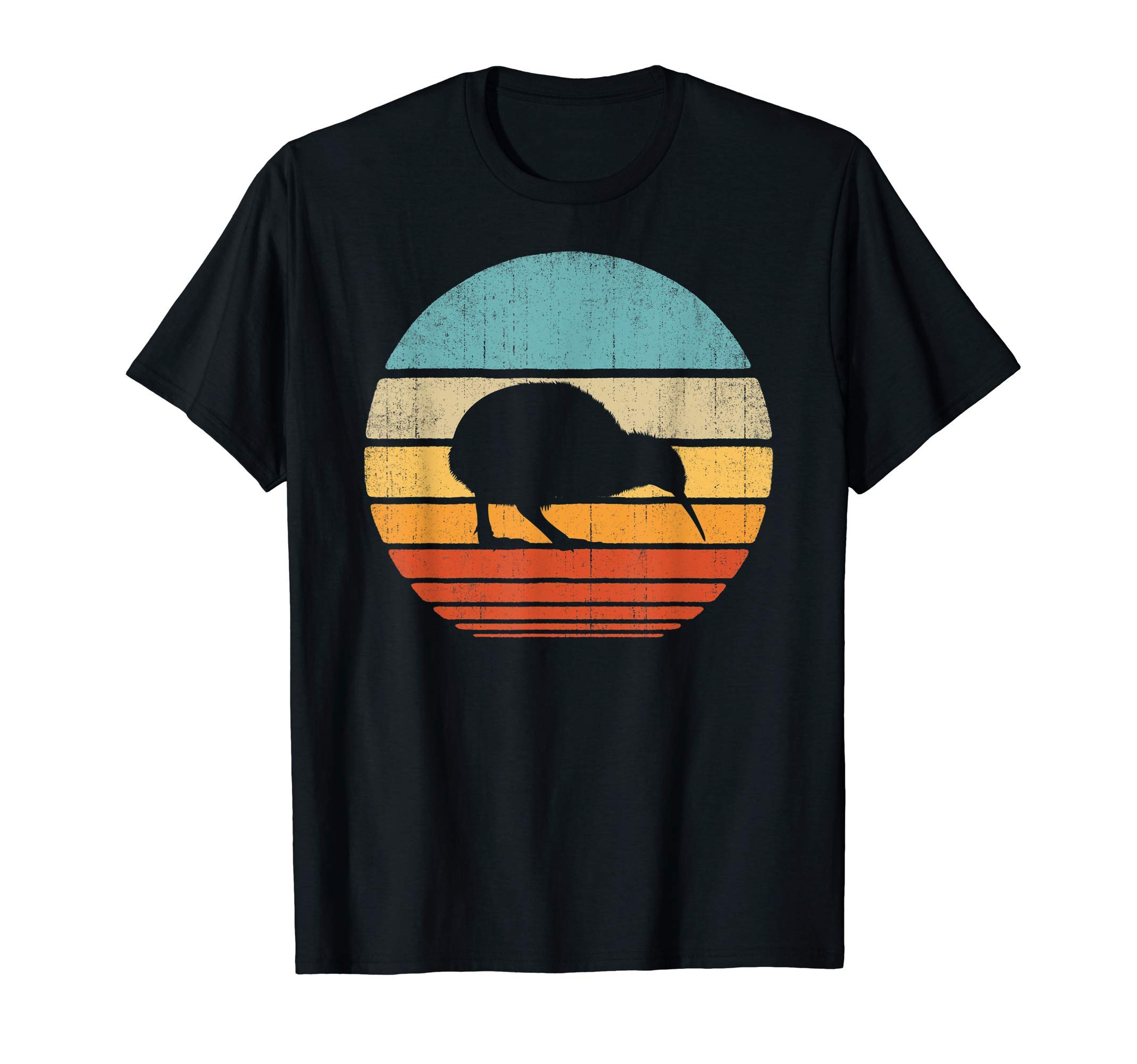 Kiwi Retro Vintage 60s 70s Sunset Bird Lovers Men Women T-Shirt
