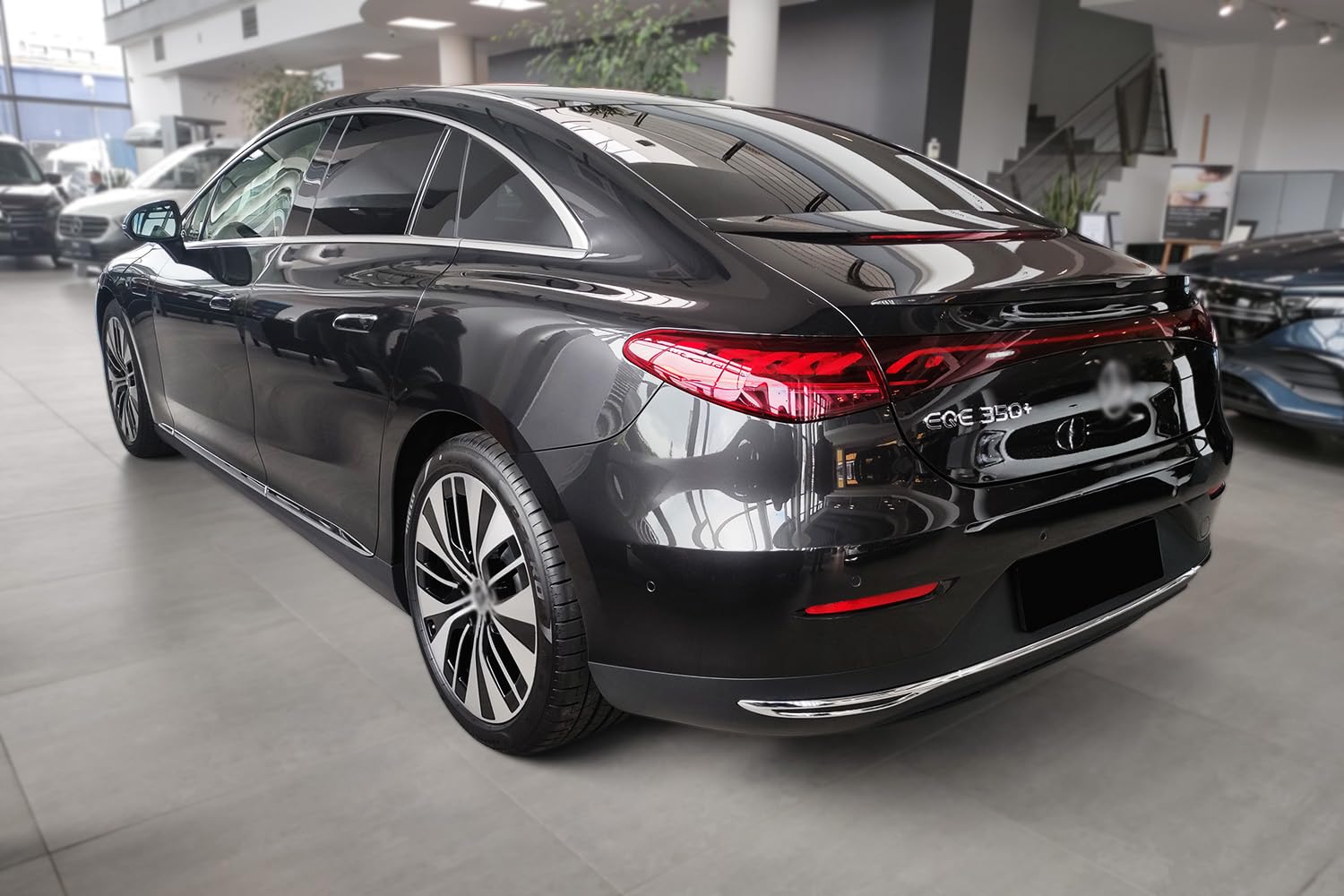 Ladekantenschutz Edelstahl schwarz Graphit kompatibel mit Mercedes EQE Limousine Typ V 295 ab Baujahr 03.2022-3245269