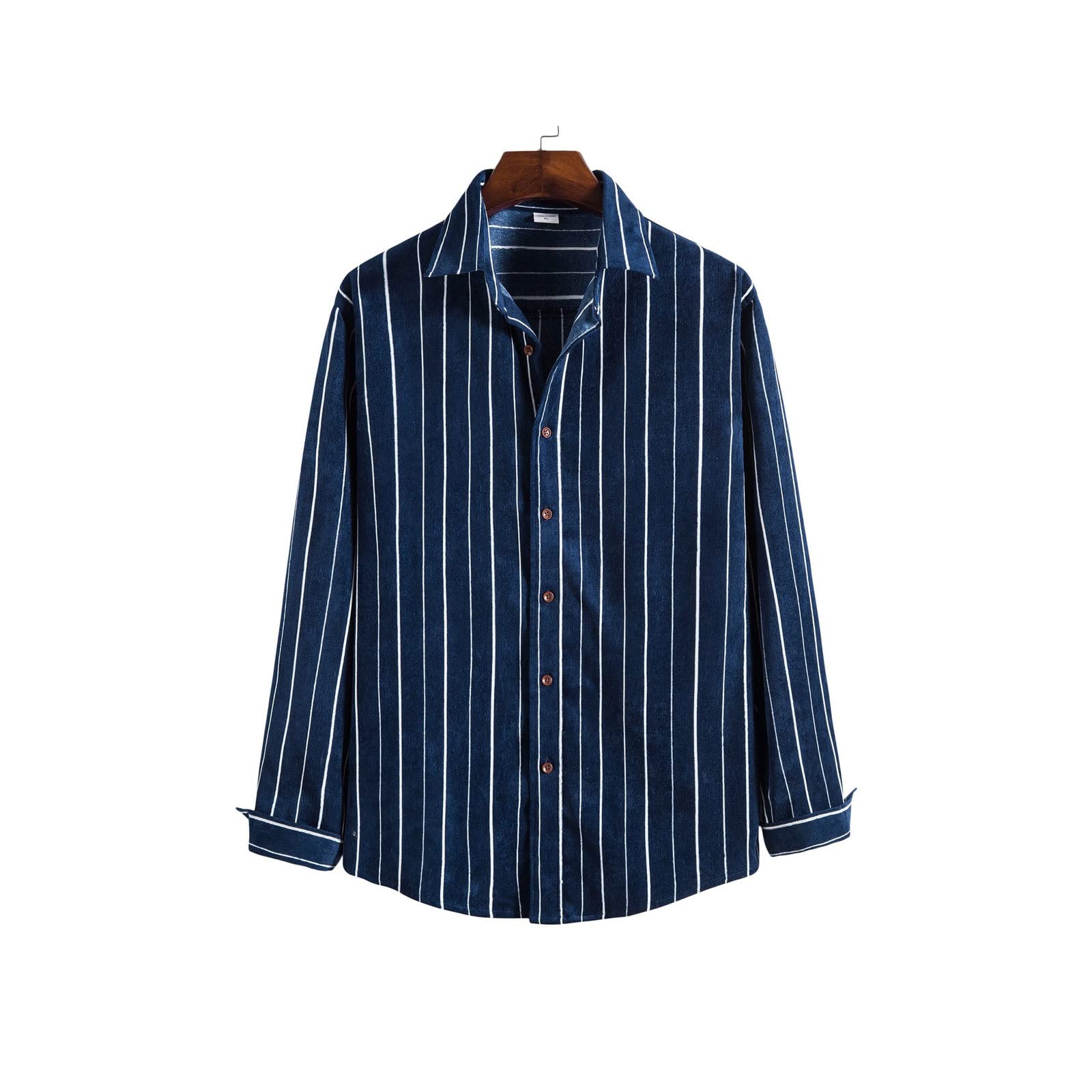 YILILKYILILK Mens Baseball Shirt, Autumn Men Shirts Male Casual Striped Shirt Tops (Size : S)