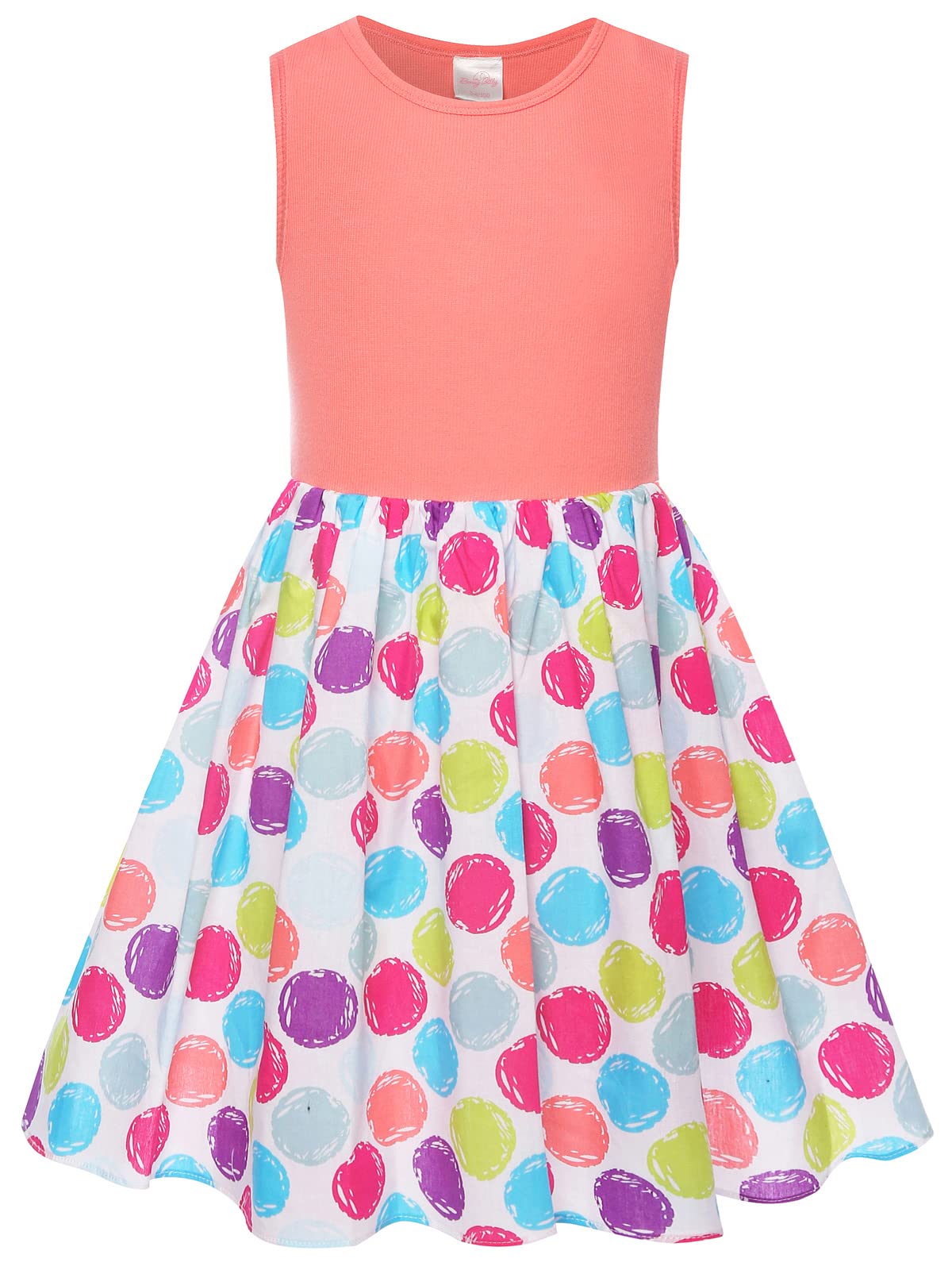 BONNY BILLY Vestido Niña Verano Casual Fiesta Playa Evasé Corto Estampado Piña Sin Mangas