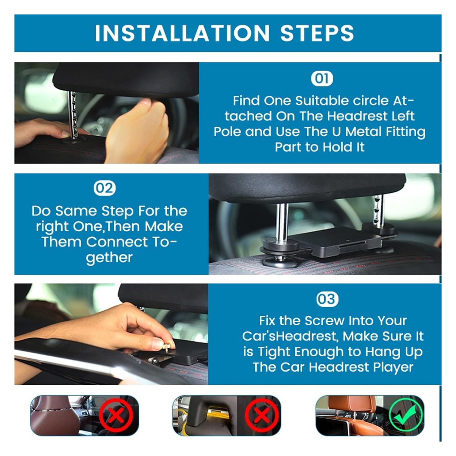 Moniteur D'appui-tête De Voiture 10,1 Pouces, Prise en Charge des Jeux USB/SD/HDMI/Casque/FM/CD/VCD MP5 DVD Tablette Lecteur Vidéo 1024 * 600 HD Bouton Tactile