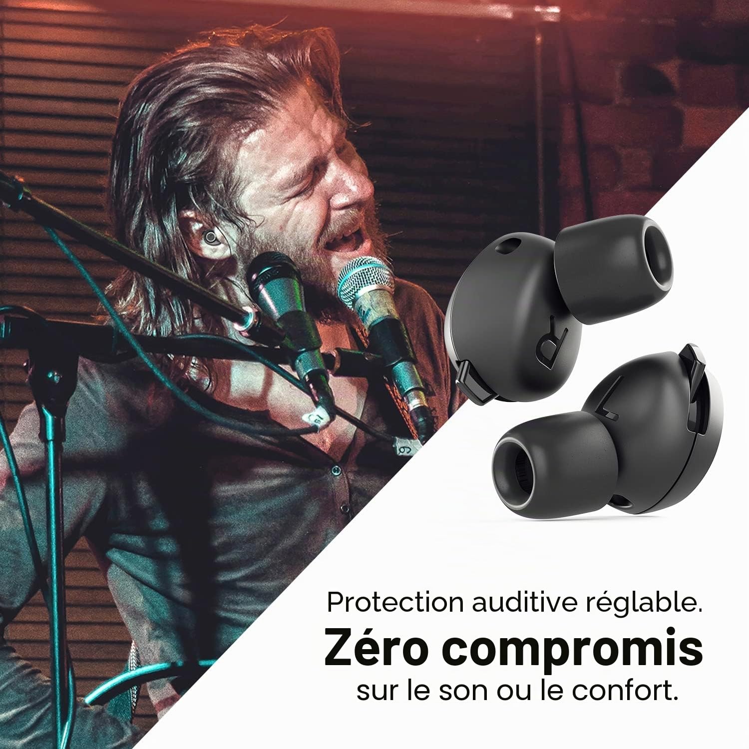 Minuendo Bouchons d'oreilles acoustiques haute fidélité | Protection auditive pour musiciens | Atténuation dB réglable | Fabriqué en Norvège | Design primé | Convient pour les concerts, les concerts,
