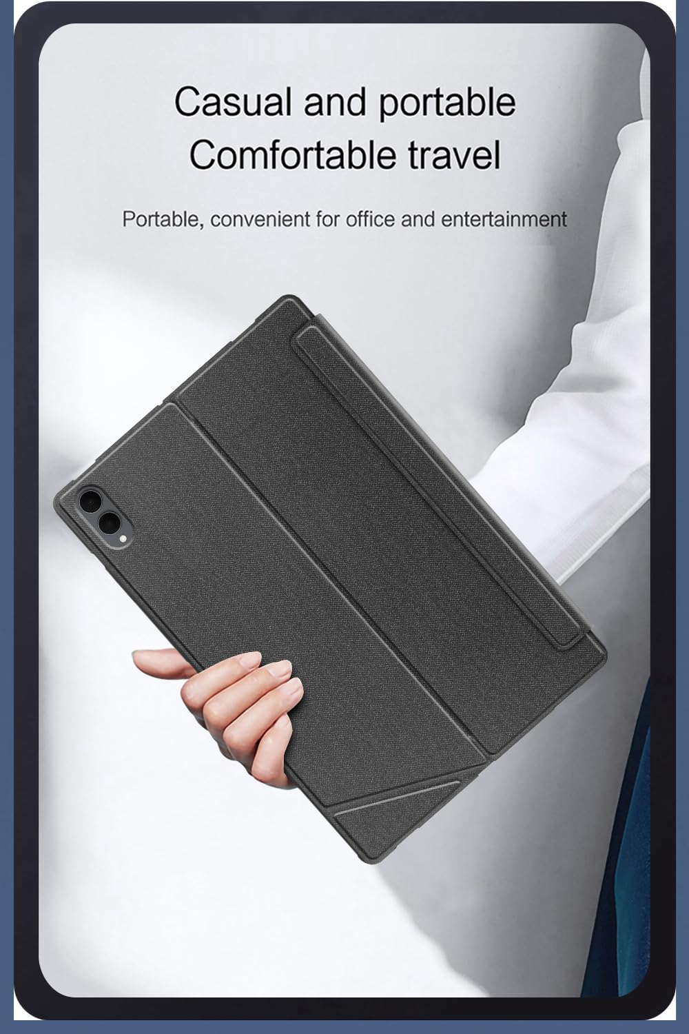 Étui avec clavier rétroéclairé compatible avec Samsung Galaxy Tab S11 Ultra 5G 14,6" (2025 SM-X930/X936B) – Housse de clavier folio magnétique amovible avec pavé tactile prenant en charge le mode