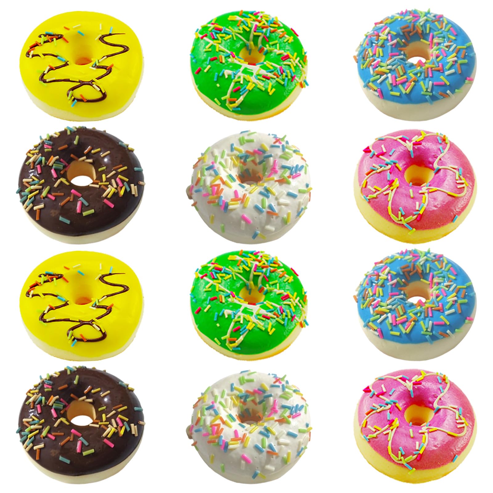 Amazon.com: 12 Pcs Fake Donuts, 3.1 inches Artificial Stress