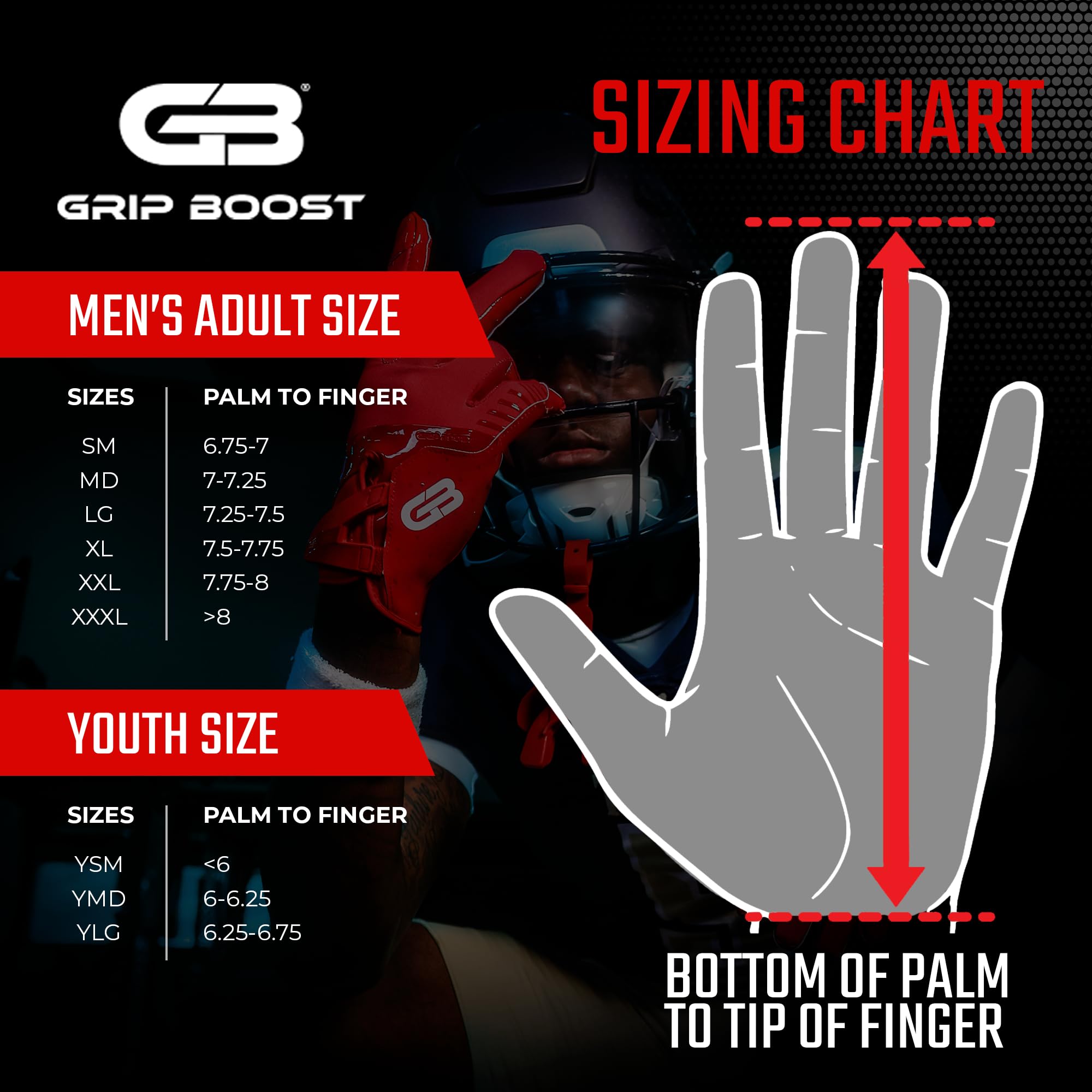 Amazon | Grip Boost DNA Football Gloves with Engineered Grip