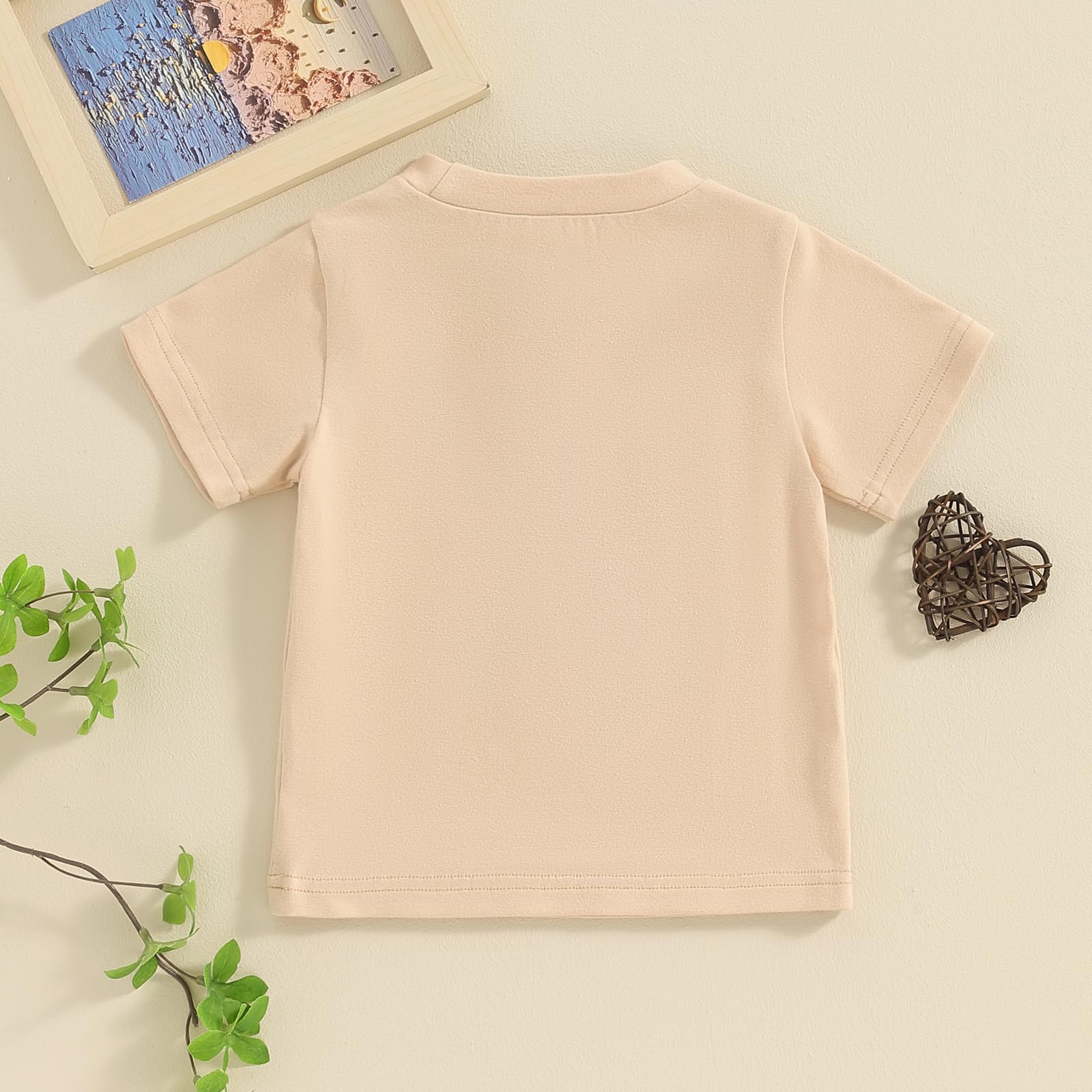 Carolilly Big Brother Little Brother T-shirt ou body assorti à manches courtes avec broderie et col rond pour l'été