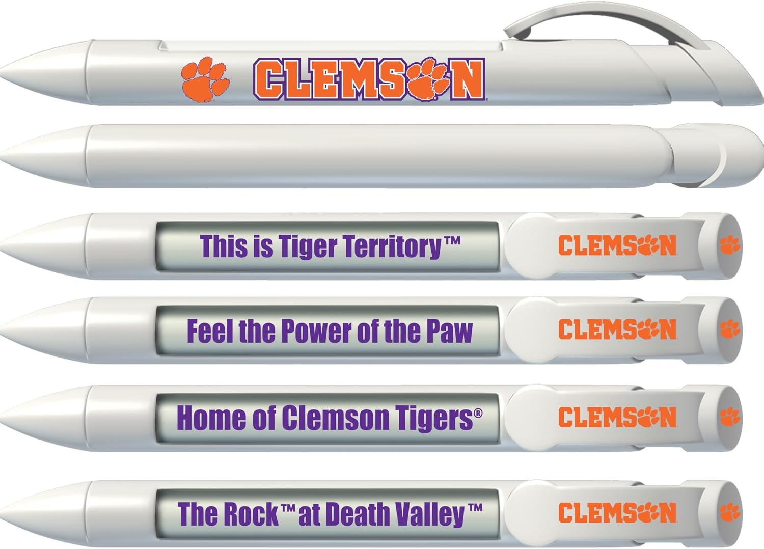 Greeting Pen Clemson Sticky Note Desk Set with Rotating Message Pen (2212)