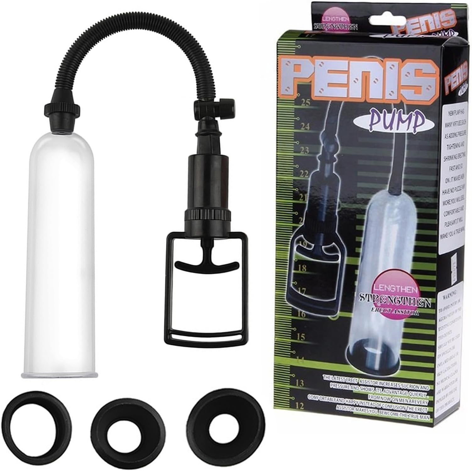 Vacuum Pump Manual Enlarger for Male Erection & Enhancement- Relax Trainer Toys Pumps & Enlargers Trainer for Men Manual Stimulation
