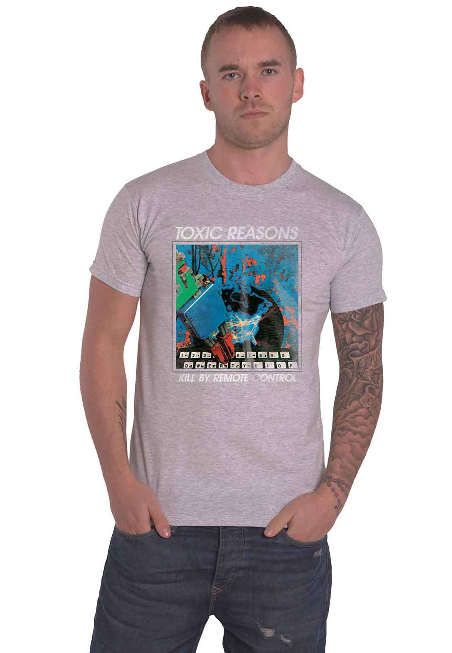 Toxic Reasons T Shirt Kill By Remote Control Band Logo Official Mens Grey M