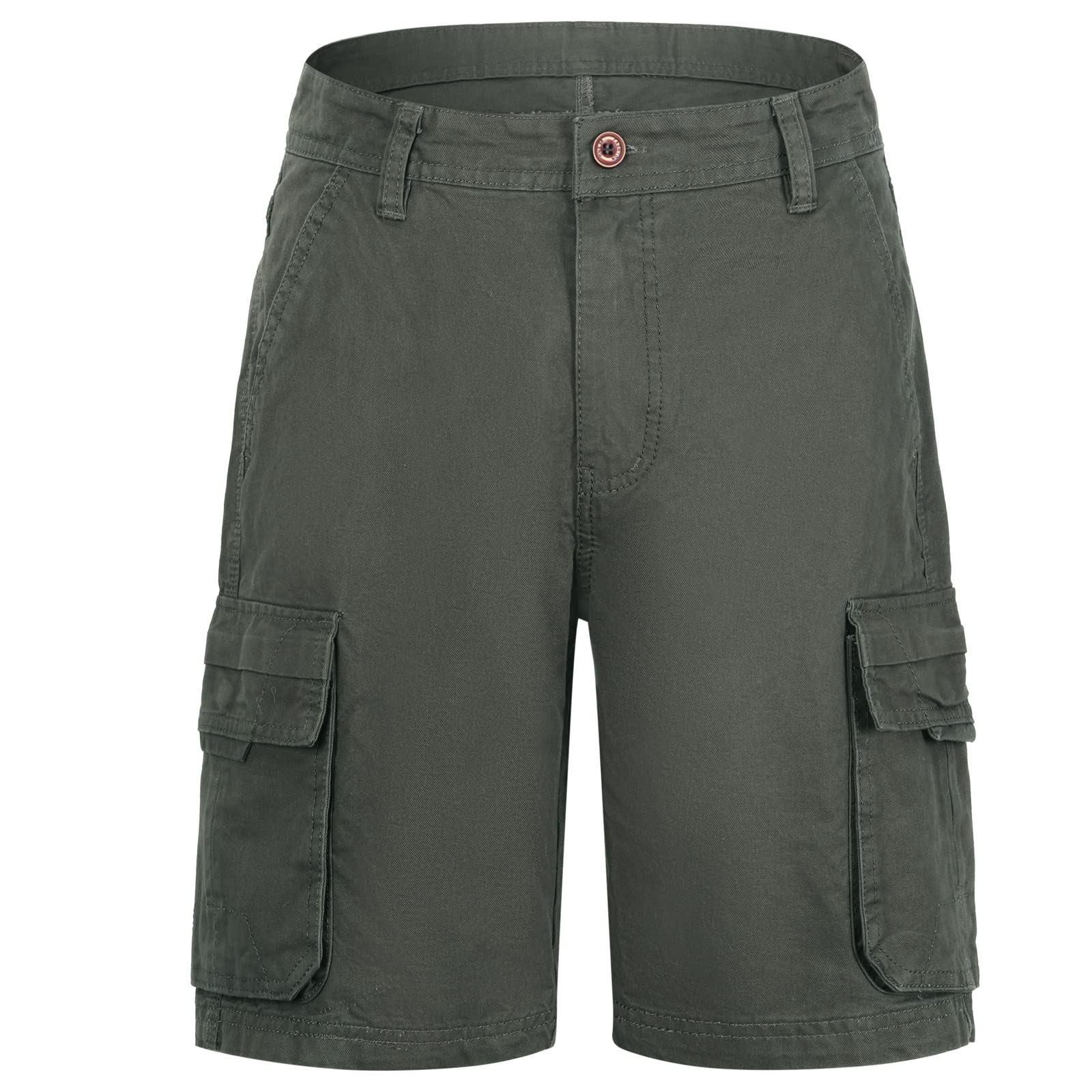QXURkut Pantalones Cortos Hombre Algodón Verano Casual Bermudas Cargo Shorts con 6 Bolsillos para Al Aire Libre Trekking Senderismo Pesca