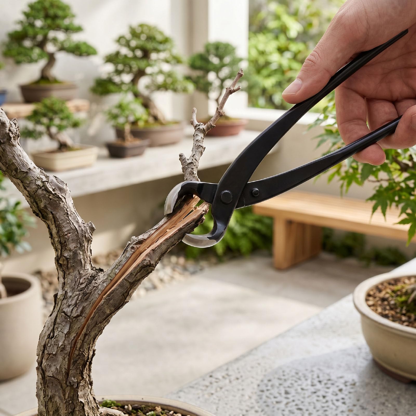 Generic Potatore Bonsai Taglierina Versatile da 29 Cm per Tagli Puliti in Acciaio Composito da Giardinaggio