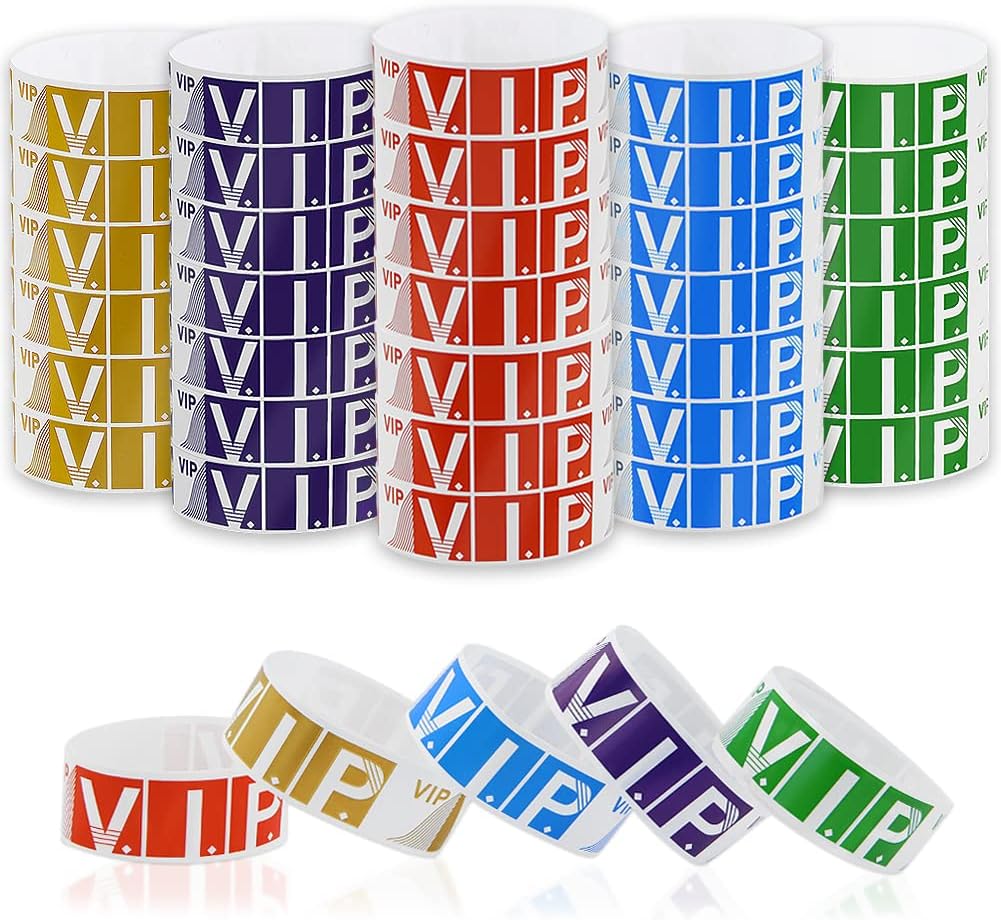 500pcs VIP Event Wristbands, 3/4 Inch Paper Like Bracelets Waterproof ...