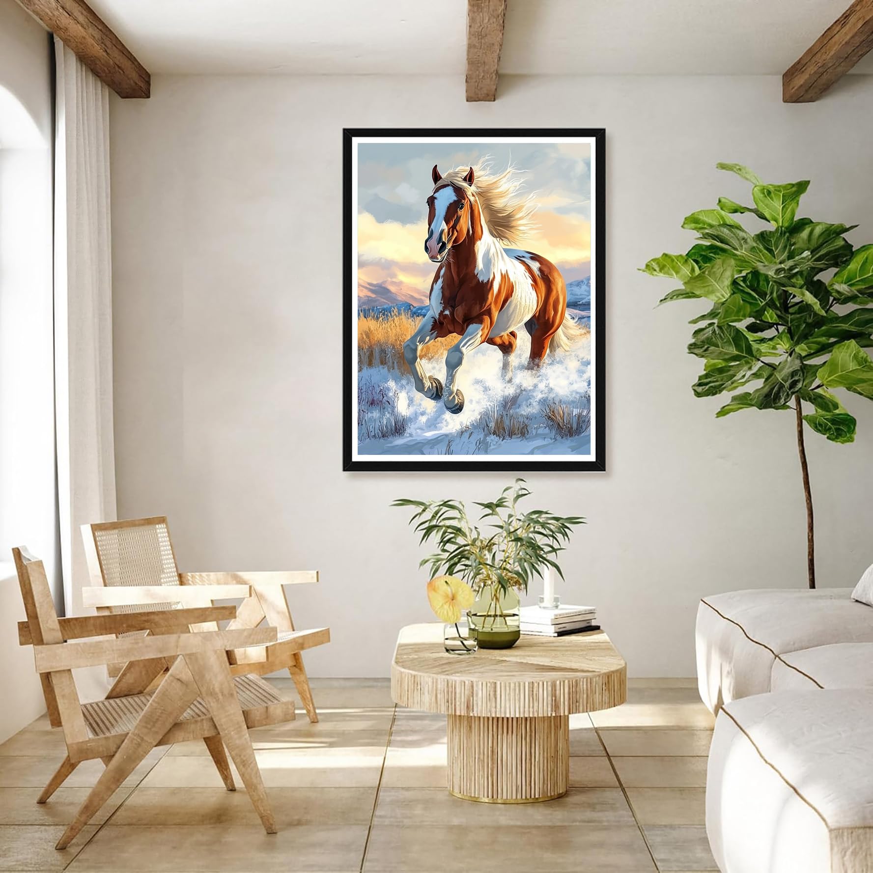 DAERLE Diamond Painting Art Kits Colorful Abstract Horse