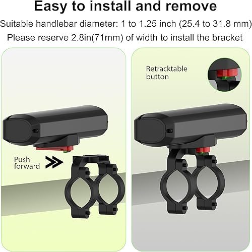 Miniatura 5 de Luces de bicicleta ultra brillantes delanteras y traseras, potente juego de luces de bicicleta recargables por USB, faros delanteros y traseros de