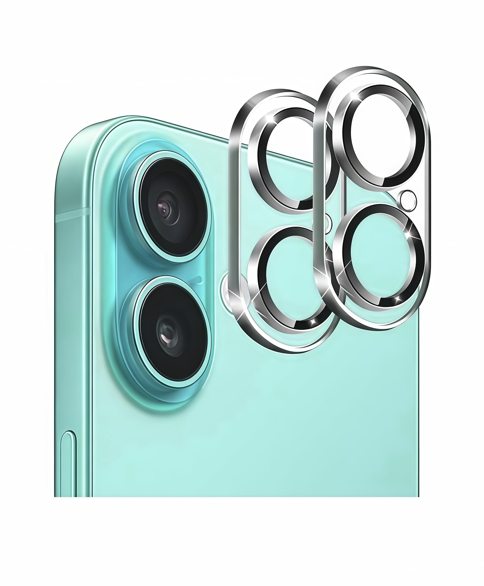 YMHML Premium Camera Lens Protector Compatible For iphone 16/16 Plus (Black) Full Coverage With Easy Installation Kit,Pack Of 2-image-39