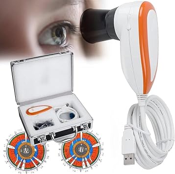 USB Iridology Camera, 5.0 Mp USB Iris Analyzer Iridology Camera with Pro Iris Software 5.0 Mega Pixels High Resolution Sensor, Multi-Function Iris Analysis Software