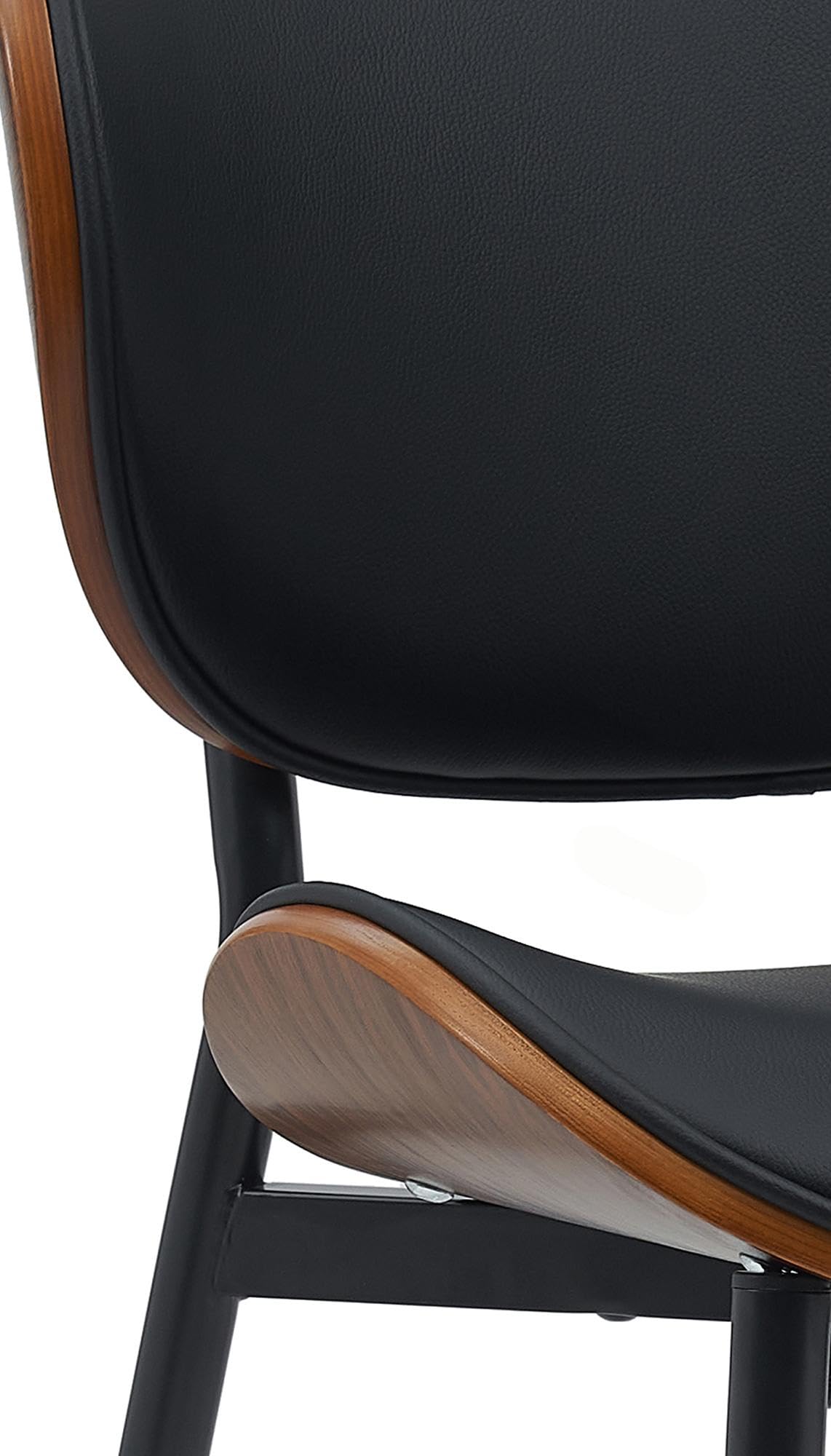 CLP Juego de 2 Sillas de Visita Enid con Respaldo y Tapizado - Sillón de Comedor Polipiel o Tela, Color Nuez/Negro