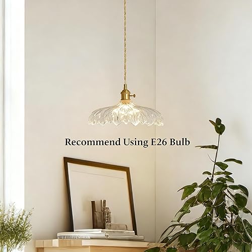 Miniatura 7 de Luces colgantes, lámpara colgante ajustable de 11.8 pulgadas, lámpara colgante de flores transparentes, lámpara colgante de cocina, luces colgantes