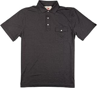 Men's Classic Solid Performance Polo Shirt - Pearl Snap Buttons - Golf Shirts for Men, Golf Accessories