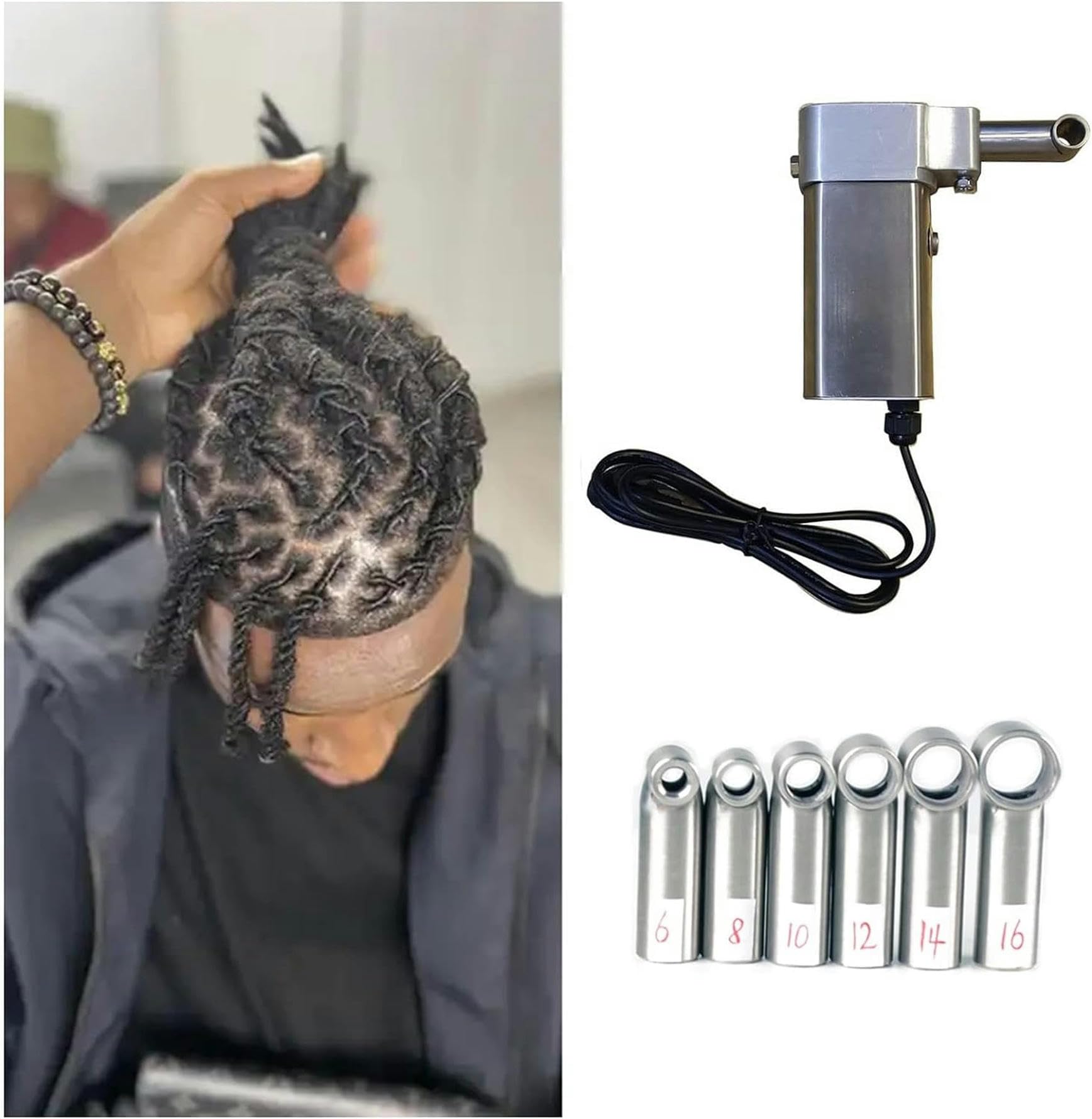 Dreadlocks Maker 6-16mm Mini Handheld Crochet Tricot Machine - Bricolage Récepteur pour Cheveux Longs Et Synthétiques, Facile À Utiliser