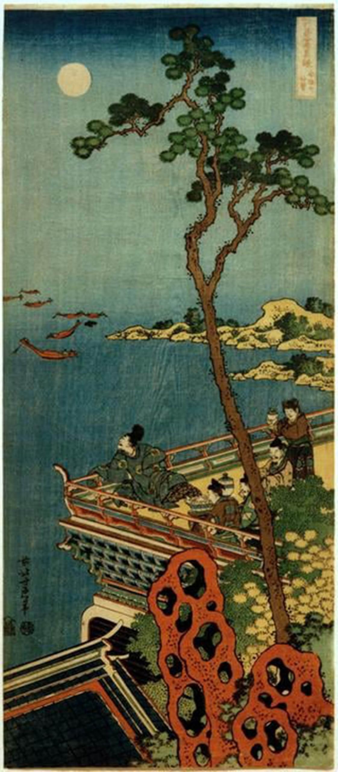 POSTERIIk Famous Print Pop Art Wall Art Graffiti Abe No Nakamaro by Katsushika Hokusai Art Prints for Home Decor 60x90cm