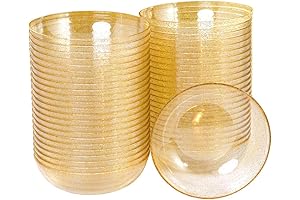 bUCLA 50 Pack Premium Disposable Plastic Party Bowls