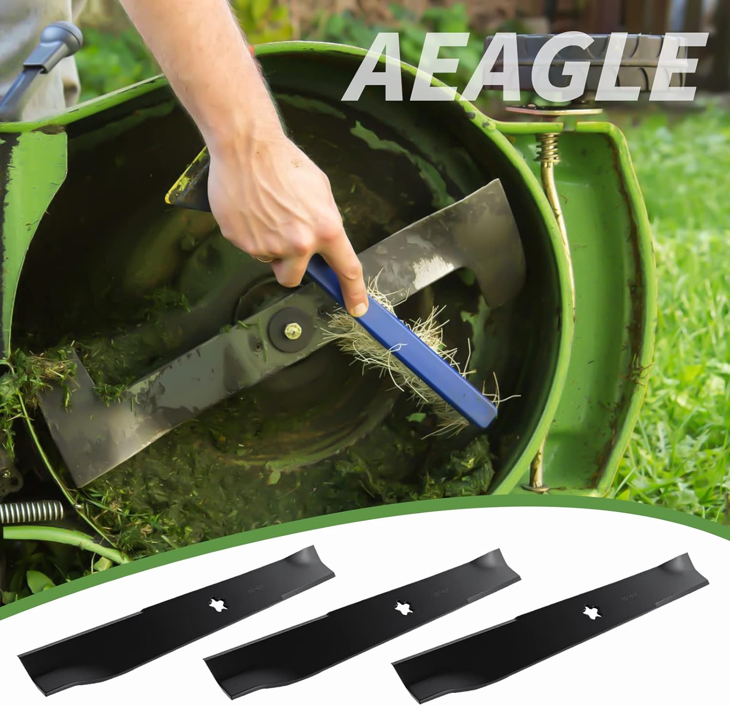 AEagle Mower High Lift Blade for 539112079, Husqvarna 52 inch Deck MZT Dixon Kees Yazoo 510417801 539117911 10782 Ultra Grizzly ZTR 52, 3 Pack