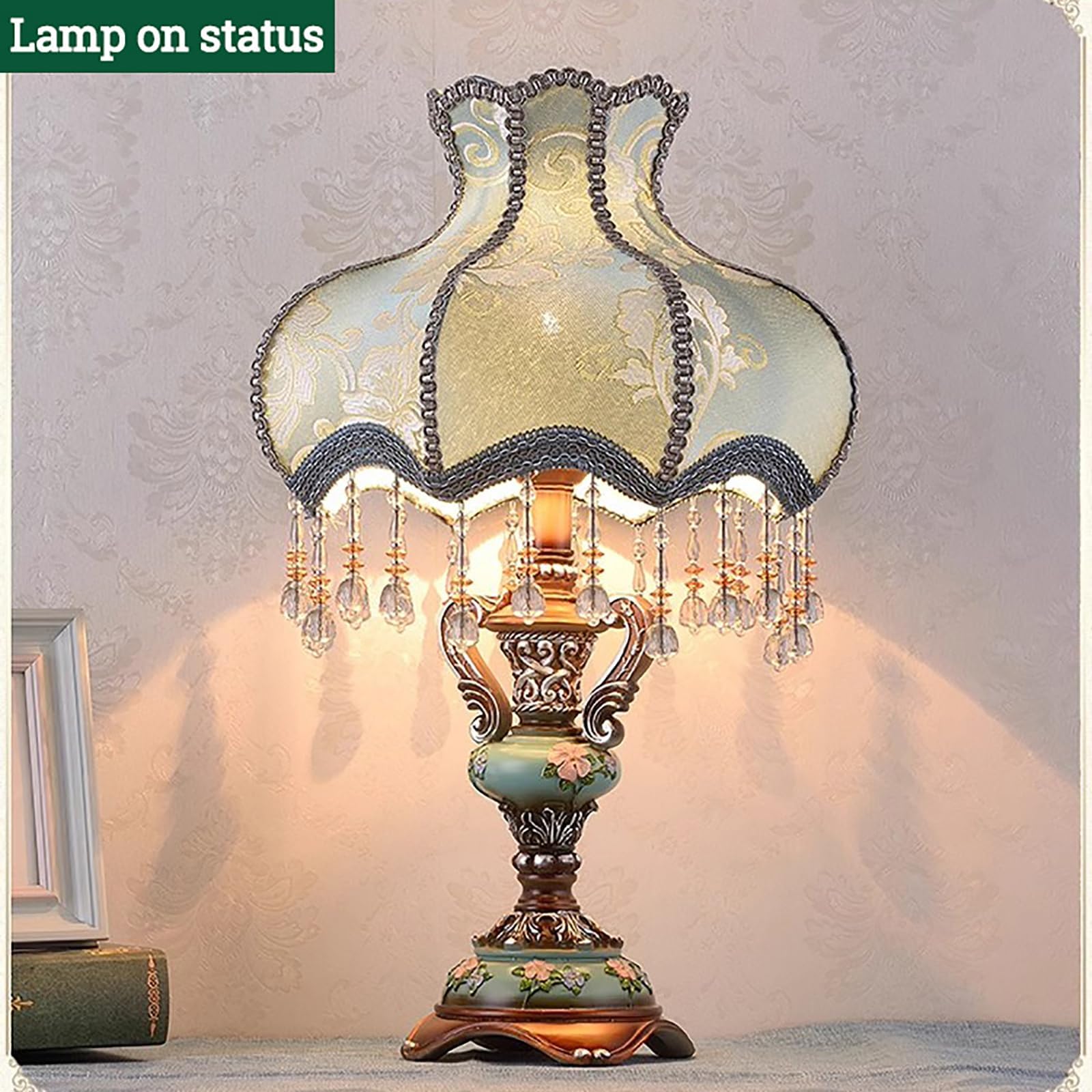 ビクトリア朝のテーブルランプ、モダンなピンクのプリンセスデスク