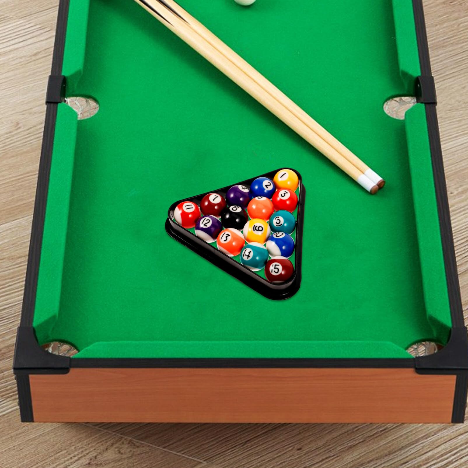 Toddmomy Mini Boules de Billard en Résine, Ensemble de Billes de Billard Mini 32mm Ensemble de Boules de Billard Écologique pour Jeux de Fête pour Enfants à la Maison