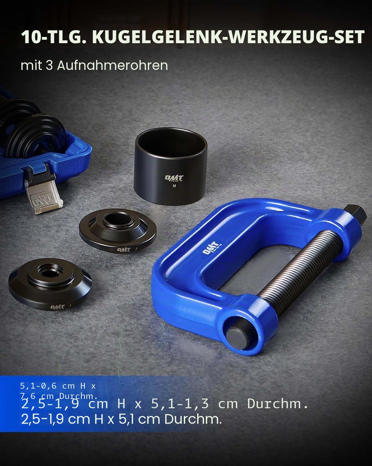 Orion Motor Tech Heavy Duty Ball Joint Press & U Joint Removal Tool Kit with 4wd Adapters, for Most 2WD and 4WD Cars and Light Trucks
