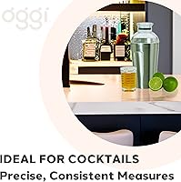 Vista 4 de OGGI Measuring Shot Glass with Measuring Lines, 3oz / 90ml - Bartender Accessories, Jigger for Bartending, Shot Glass Measuring Cup with Ounces &