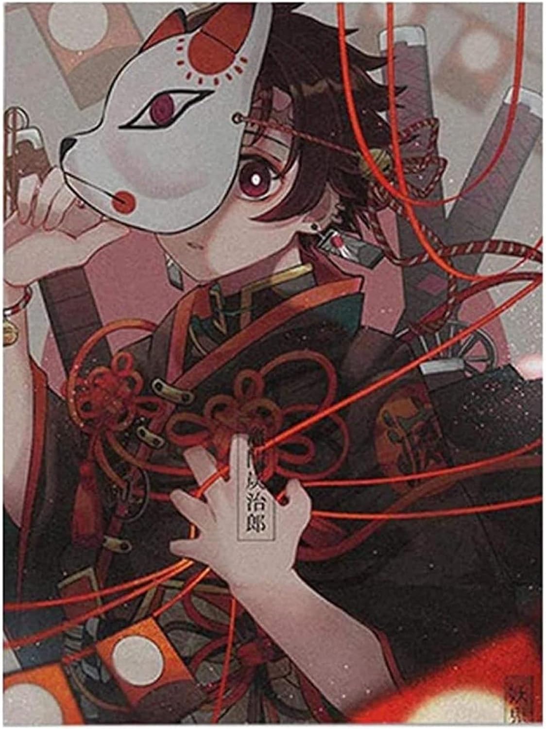 油絵 数字キットによる絵画 塗り絵 アニメの悪魔のキャラクター Diy数字油絵 キット 初心者 大人 手塗 絵 デジタル油絵 40x50cm ぬりえ