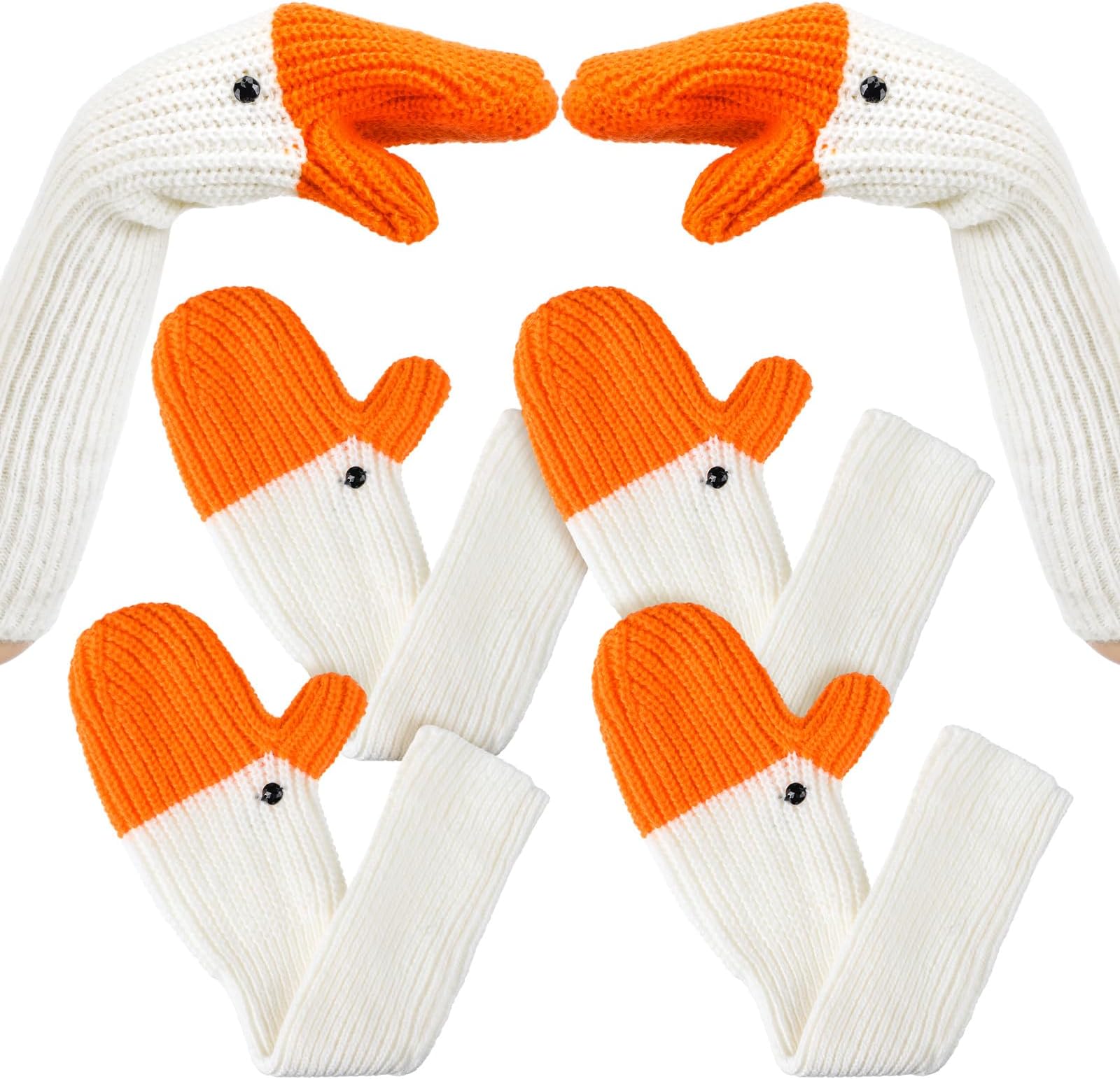 Winter Goose Gloves with Thermal Lining - Cute Mittens for Women