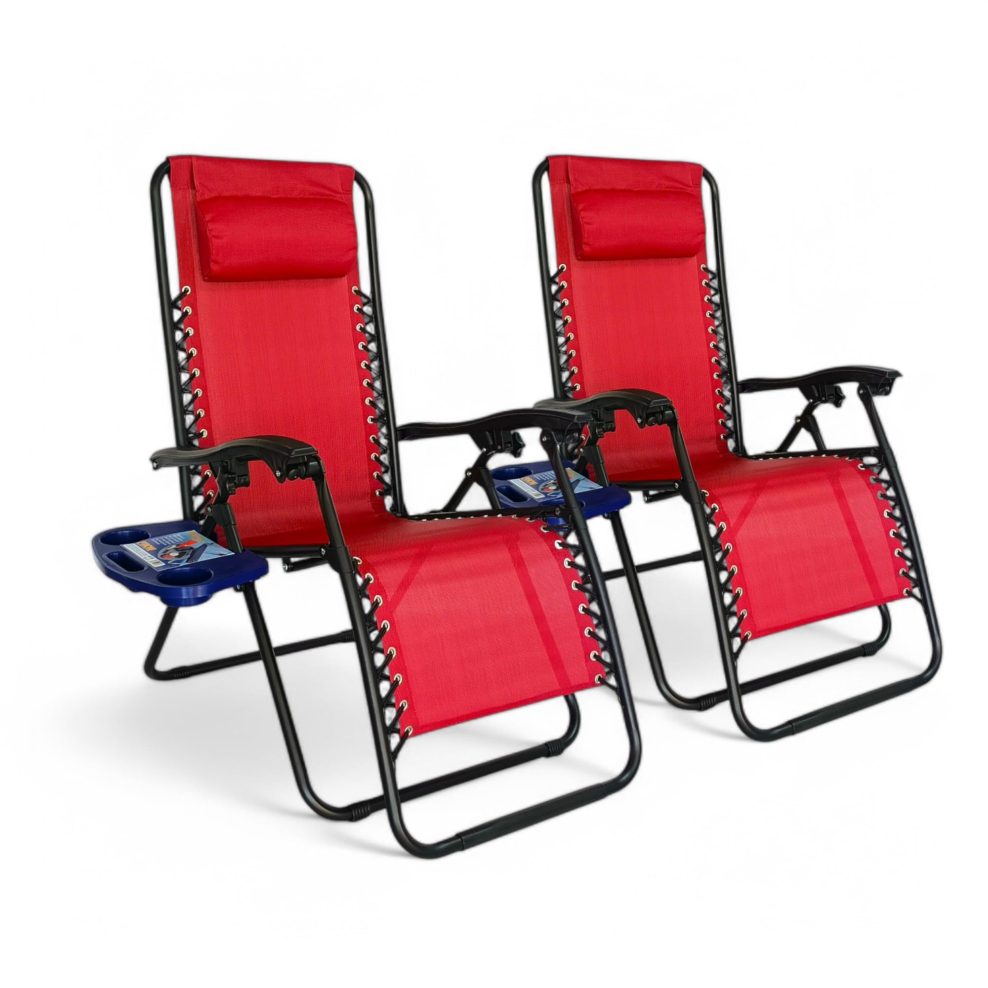 Tumbona Plegable de Gravedad Cero para Jardín y Playa – Silla Reclinable Ergonómica con Reposacabezas Ajustable y Bandeja Lateral – Hamaca Portátil para Camping y Terraza – Muebles de Exterior