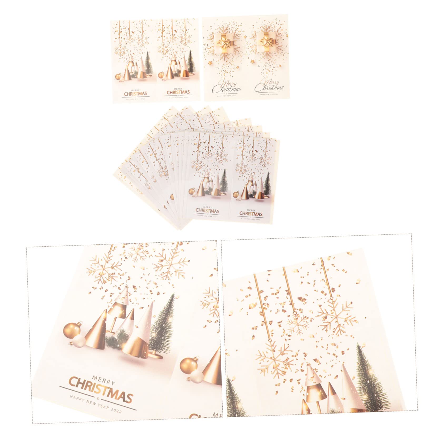 SHINEOFI 150pezzi Adesivi Decorativi Per Scatole Natalizie Etichette Autoadesive Per Regali e Pacchi Design Unico Con Elementi Di Natale Perfetti Per Festività e Regali