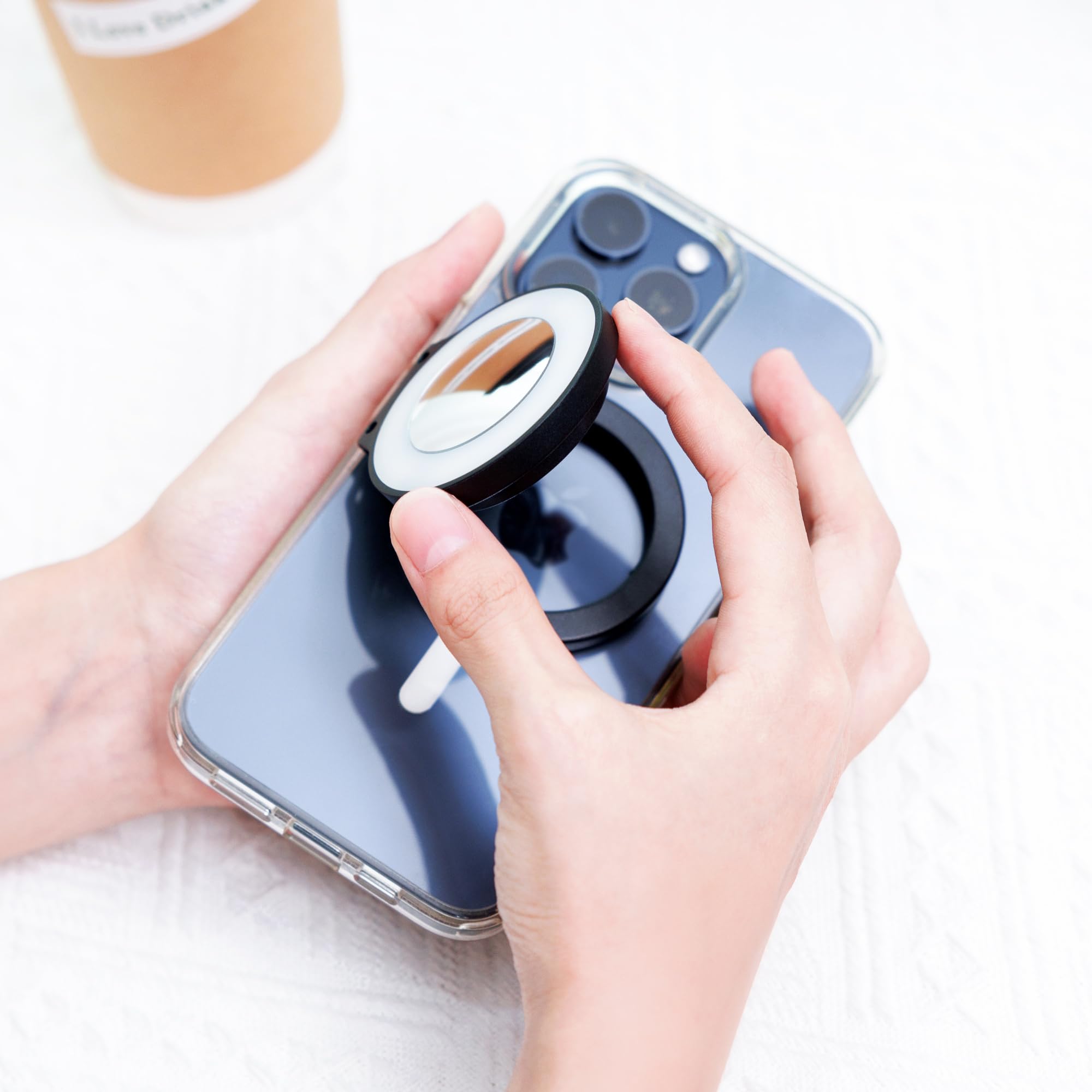Luce magnetica per selfie per telefono, colore nero