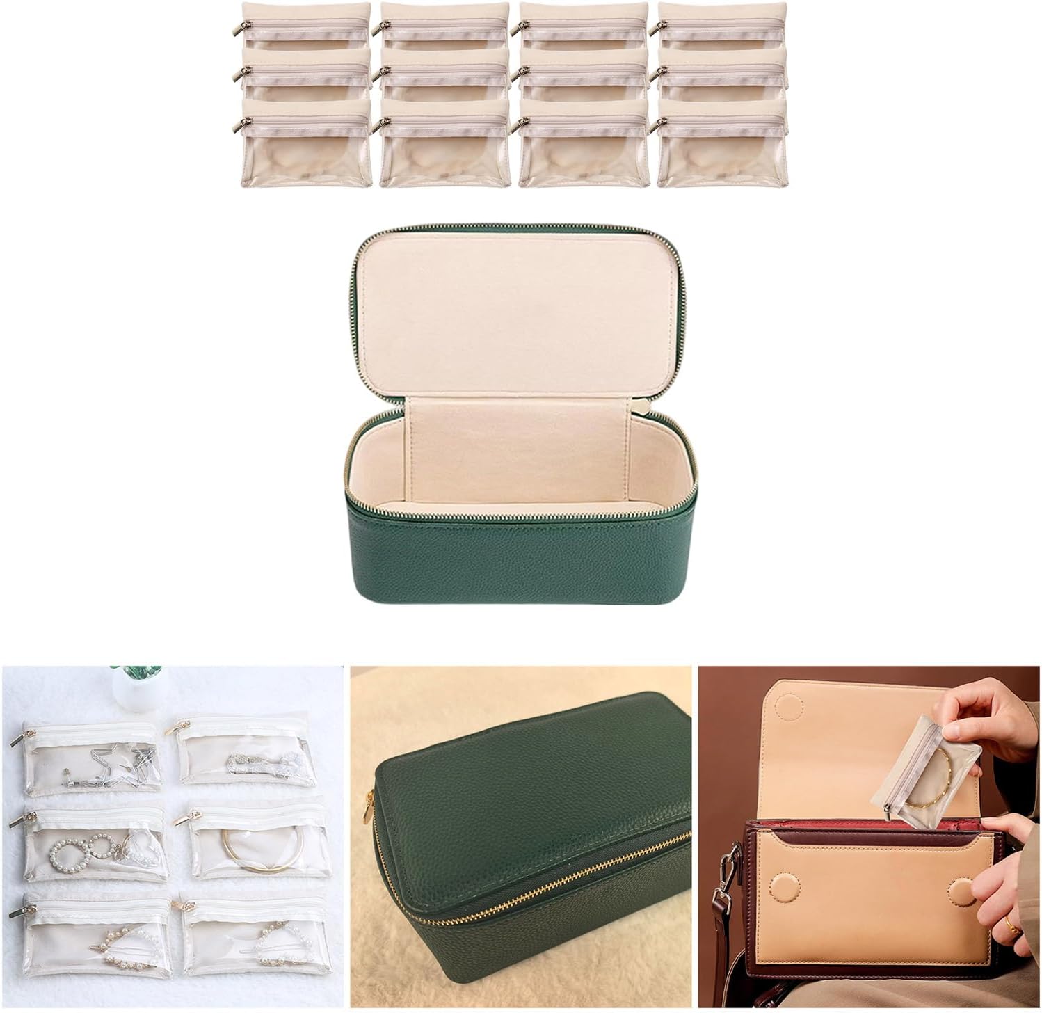 Portable Jewelry Storage 12 Pieces Jewelry Bag Set for Necklaces Rings, Earrings Perfect for Organization Jewelry