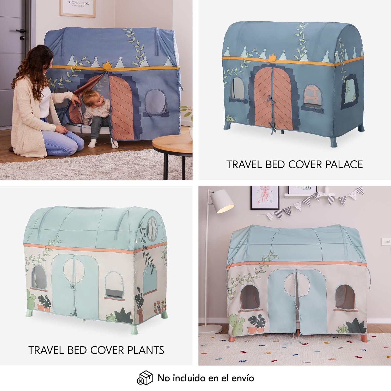 Hauck Cuna de Viaje Bebe Play N Relax - Doble Altura Recién Nacidos - Azul