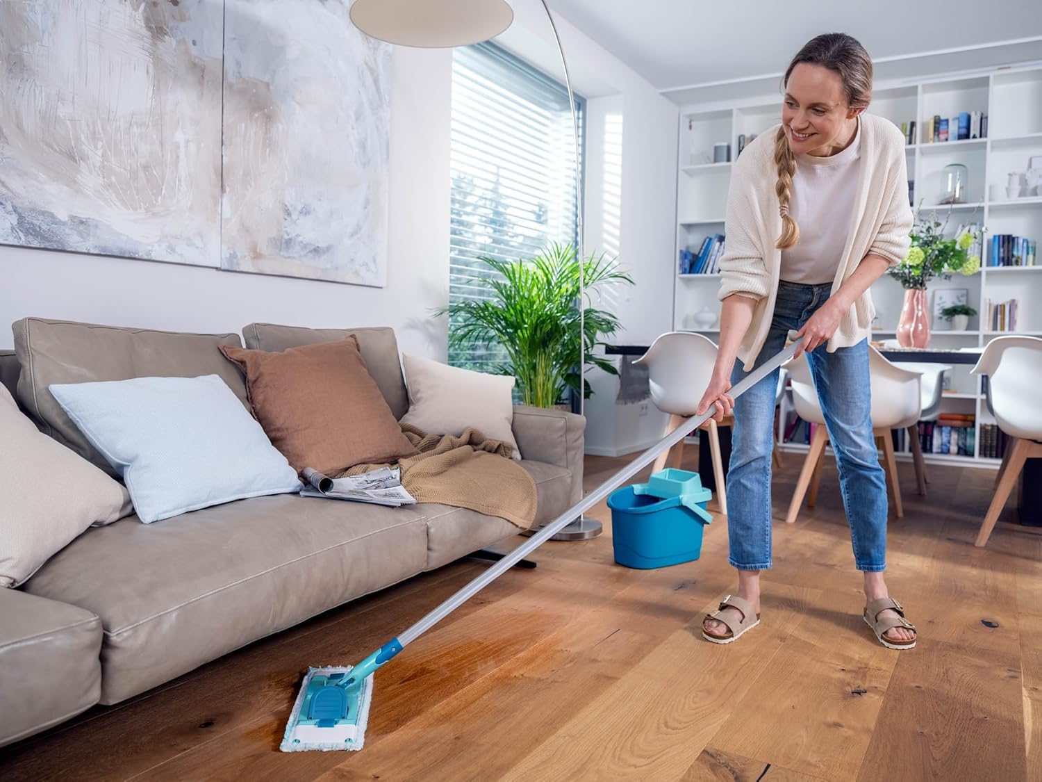 Leifheit Lavapavimenti PowerClean M, CleanBlade Micro Duo 33 cm