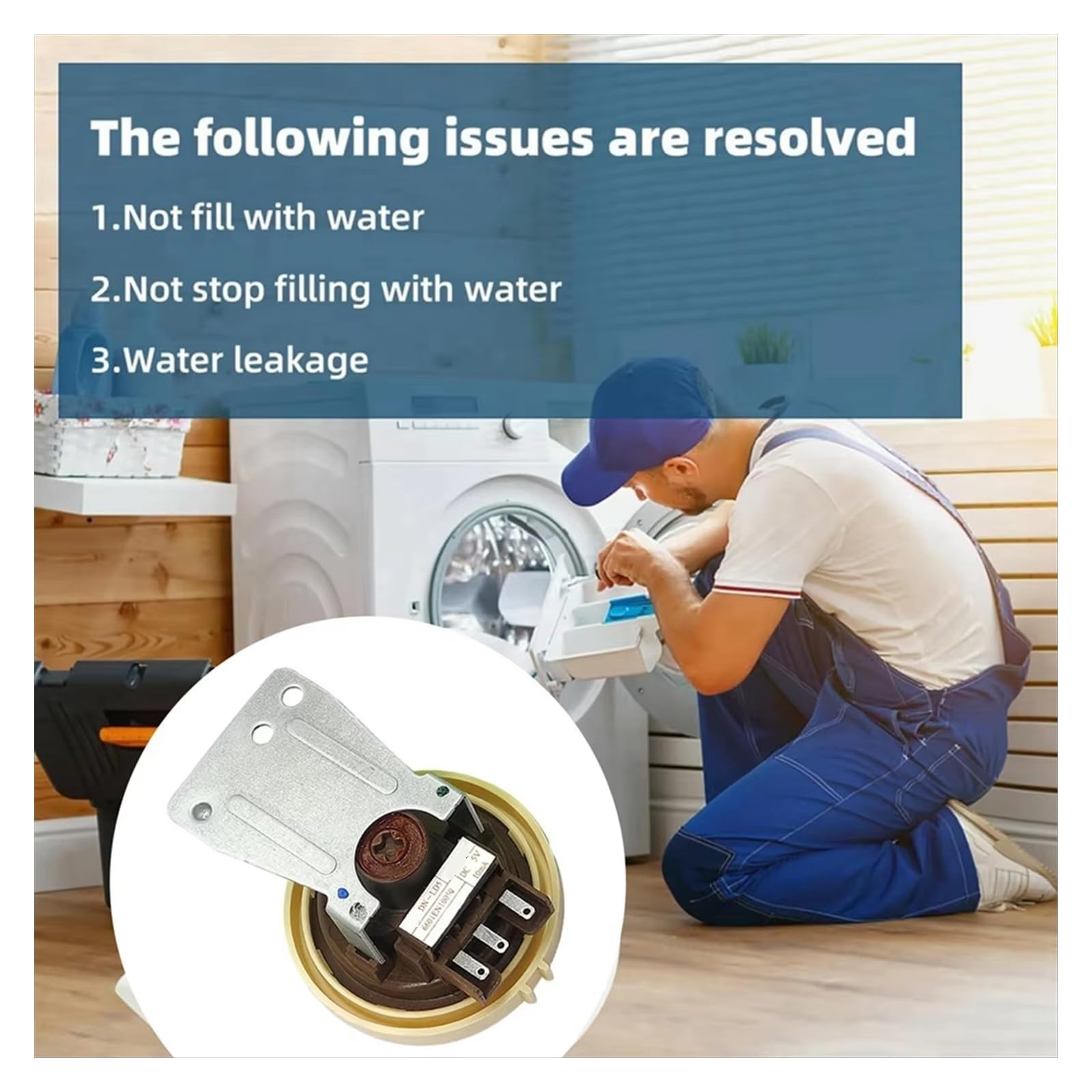 Sensor Presión Nivel Agua Lavadora Para LG Para 6601ER1006G Interruptor De Presión De Nivel De Agua Para Lavadora Interruptor De Presión Para Lavadora