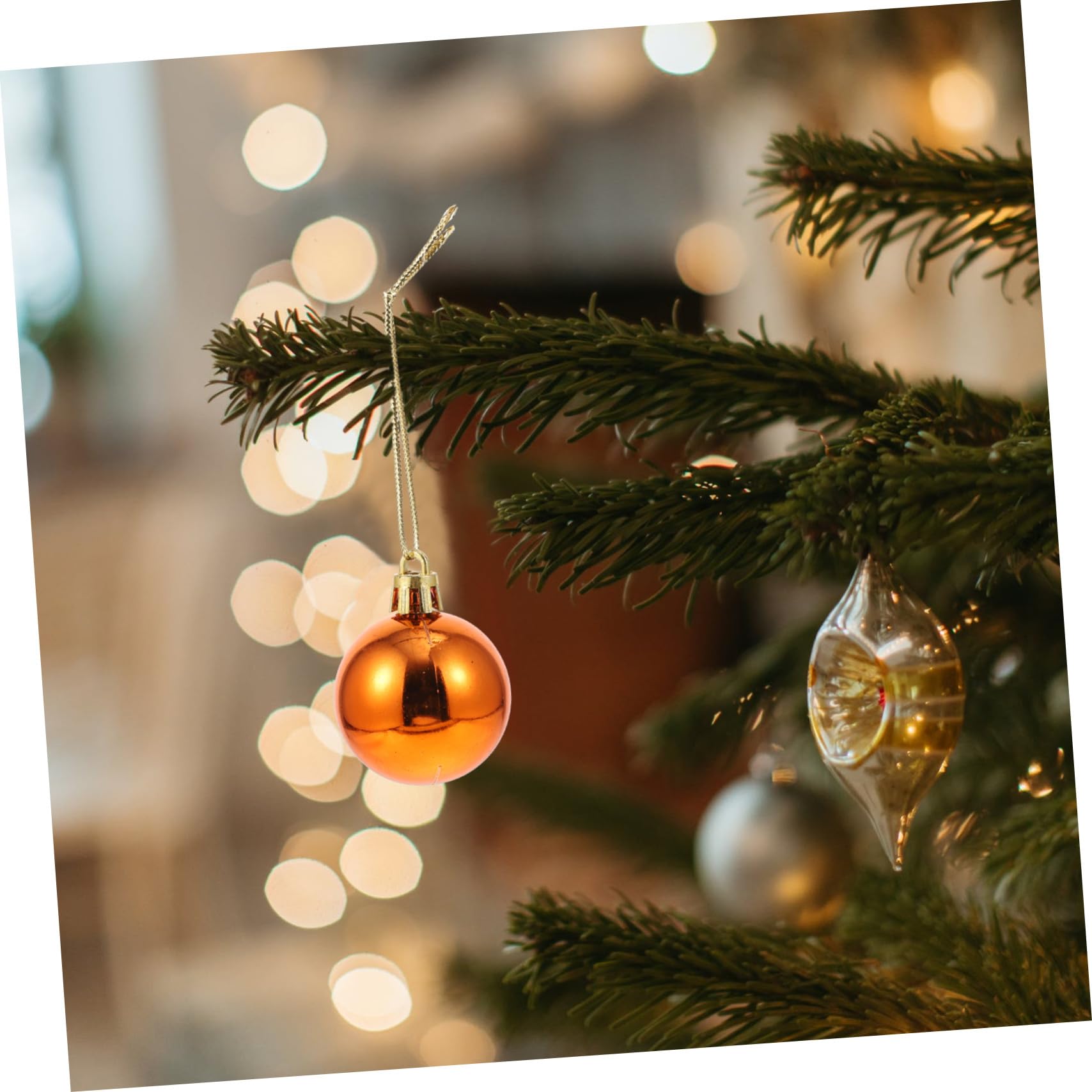 48piezas Bolas Navideñas Colgantes Unidades Plástico Ligero para Decorar Techos y Árboles Celebraciones Familiares