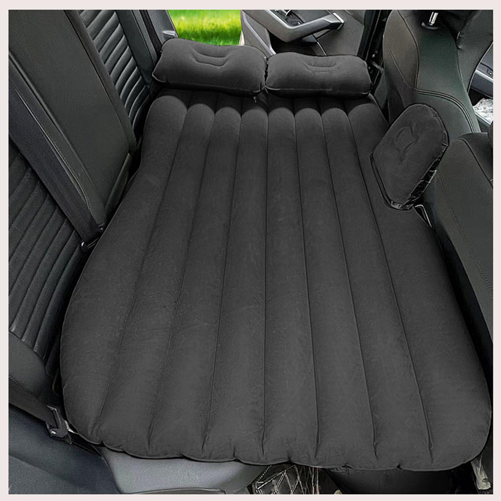 ADUYHCZ Car Air Mattress, for Hyundai Kona SX2 EV Electric 2024 2025 Inflatable Car Bed for Back Seat, Travel Mattress for Road Trip, SUV Camping Bed, Sleep Pad,Black