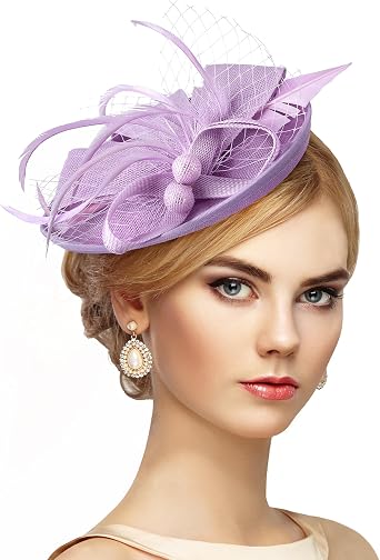 Zinniday Fascinator Tea Party Hat - 2026 Derby Pillbox Kentucky Hat for Women 7.87x5.9inch